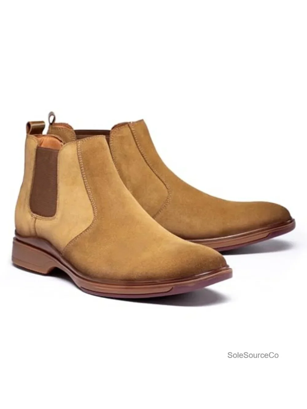 Men's Chelsea Boots Suede Leather Slip-on Ankle Boots